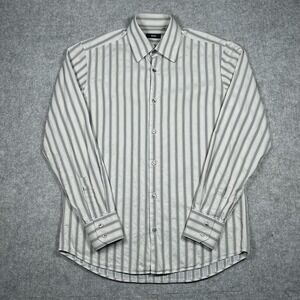 Hugo Boss Button Up Shirt Men's Large Cotton Long Sleeve Preppy Made In Italy